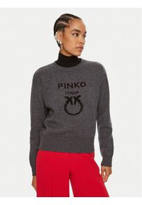 Pinko Sweter Burgos 100414 Y7Z4 Szary Regular Fit. Kolor: szary. Materiał: wełna #1