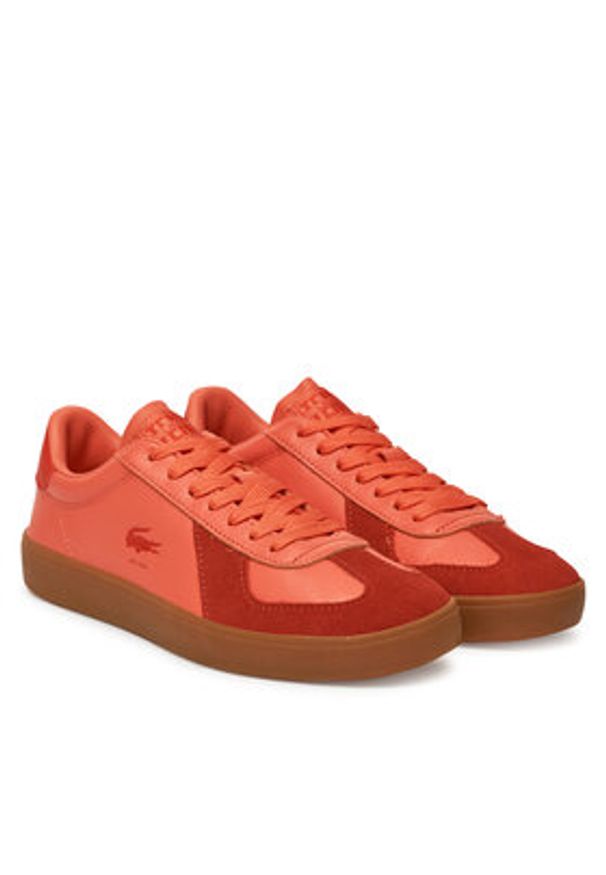 Lacoste Sneakersy Baseshot 7-49SFA0030 Pomarańczowy. Kolor: pomarańczowy. Materiał: skóra