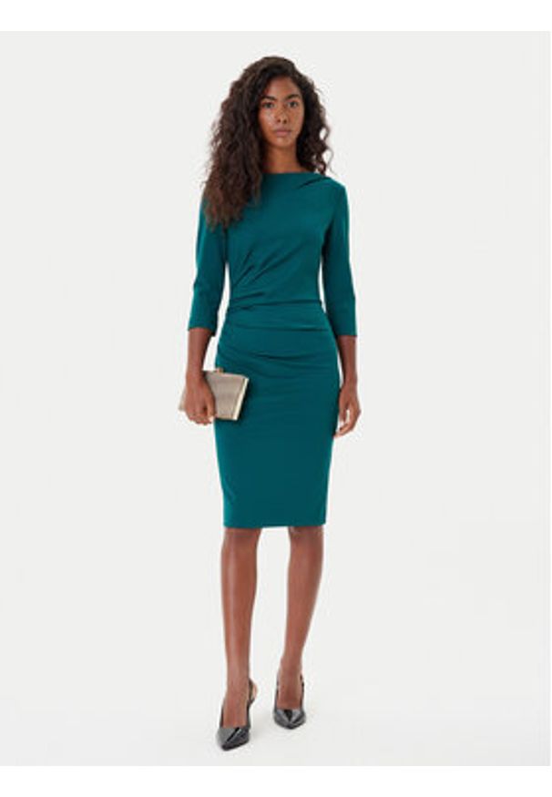 Rinascimento Sukienka koktajlowa CFC0126154003 Zielony Slim Fit. Kolor: zielony. Materiał: syntetyk. Styl: wizytowy