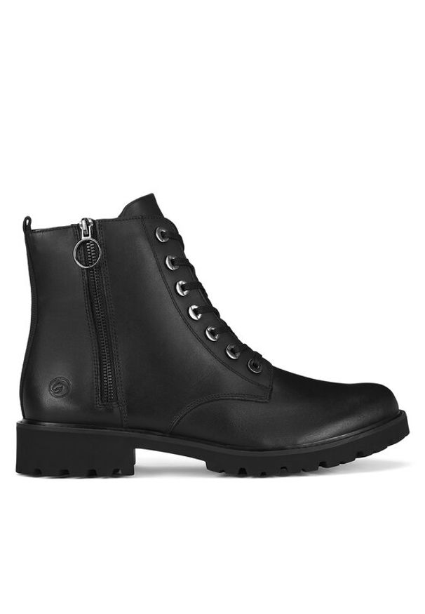 Remonte Trzewiki D8671-01 Czarny. Kolor: czarny. Materiał: skóra