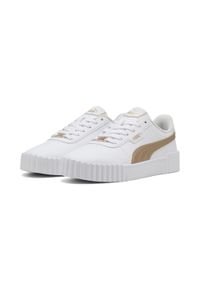 Puma - Damskie sneakersy Carina 3.0 Day Night PUMA White Gold. Okazja: na co dzień. Kolor: biały, wielokolorowy, żółty. Sport: tenis