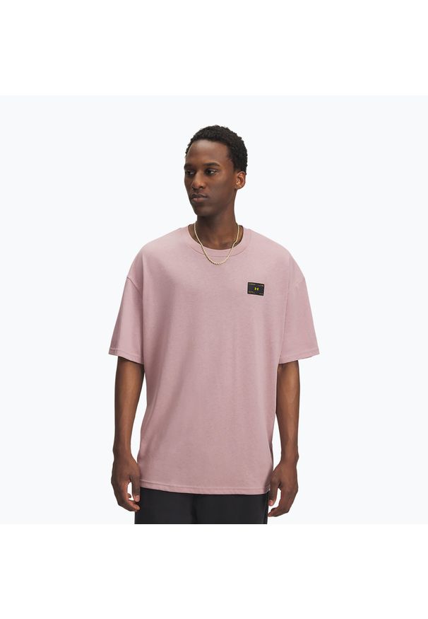 Koszulka Under Armour Woven Label Heavyweight. Kolor: różowy. Sport: fitness