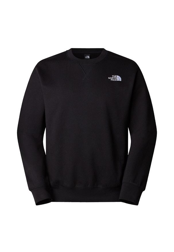 Bluza The North Face Essential Relaxed Crew 0A89ETJK31 - czarna. Okazja: na co dzień. Typ kołnierza: bez kaptura. Kolor: czarny. Materiał: poliester, bawełna, materiał. Styl: casual, klasyczny