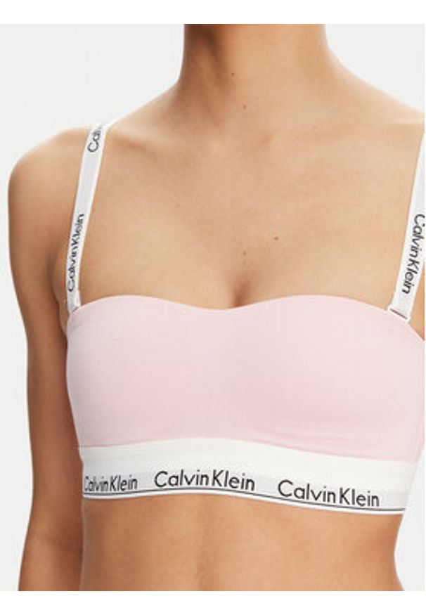 Calvin Klein Underwear Biustonosz top 000QF7628E Różowy. Kolor: różowy. Materiał: bawełna