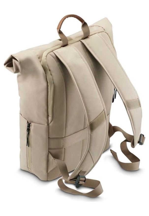 hama - Plecak Hama Silvan 16.2'' beżowy. Kolor: beżowy. Materiał: materiał. Styl: casual