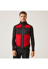 Regatta - Kamizelka robocza hybrydowa unisex E-Volve Stretch. Kolor: czerwony. Materiał: tkanina. Długość rękawa: bez rękawów. Sport: turystyka piesza