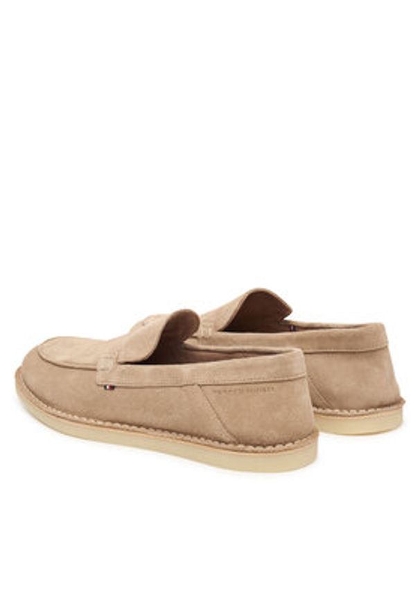 TOMMY HILFIGER - Tommy Hilfiger Mokasyny Stitchdown FM0FM05782 Beżowy. Kolor: beżowy. Materiał: skóra, zamsz