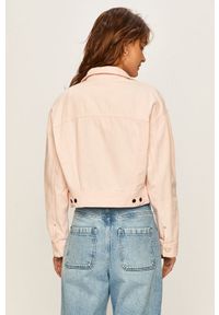Lee - LEE CROPPED JACKET DAMSKA KURTKA JEANSOWA RELAXED CRYSTAL PINK L54QKGNA 112112908. Materiał: jeans #5