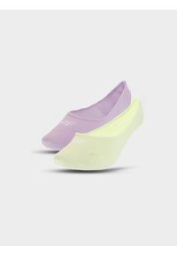 4f - 4F Skarpetki casual no-show (2-pack) damskie - multikolor 35-38. Kolor: wielokolorowy. Materiał: bawełna, włókno, materiał, poliamid