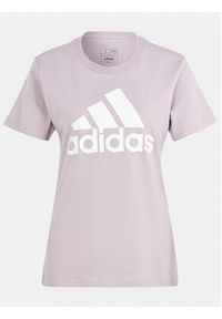 Adidas - adidas T-Shirt Essentials Logo IR5411 Fioletowy Regular Fit. Kolor: fioletowy. Materiał: bawełna #4