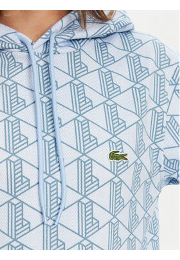Lacoste Bluza SH2855 Błękitny Classic Fit. Kolor: niebieski. Materiał: bawełna