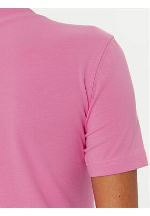 Versace Jeans Couture T-Shirt 78HAHC01 Różowy Regular Fit. Kolor: różowy. Materiał: bawełna