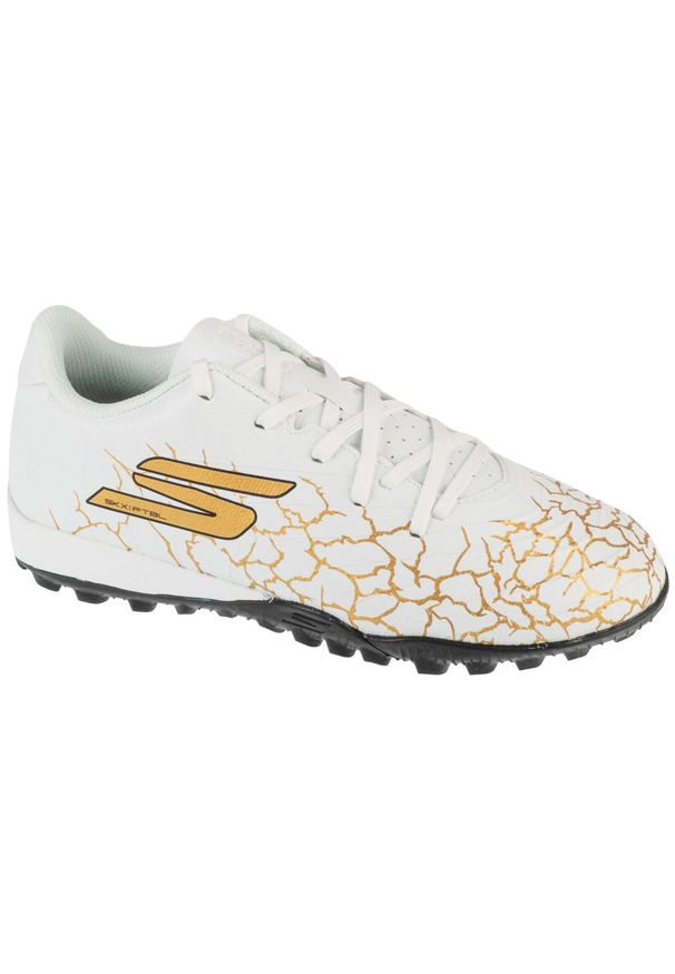 skechers - Buty piłkarskie turfy chłopięce, Skx 1.5 Jr Youth Fg. Kolor: biały. Sport: piłka nożna