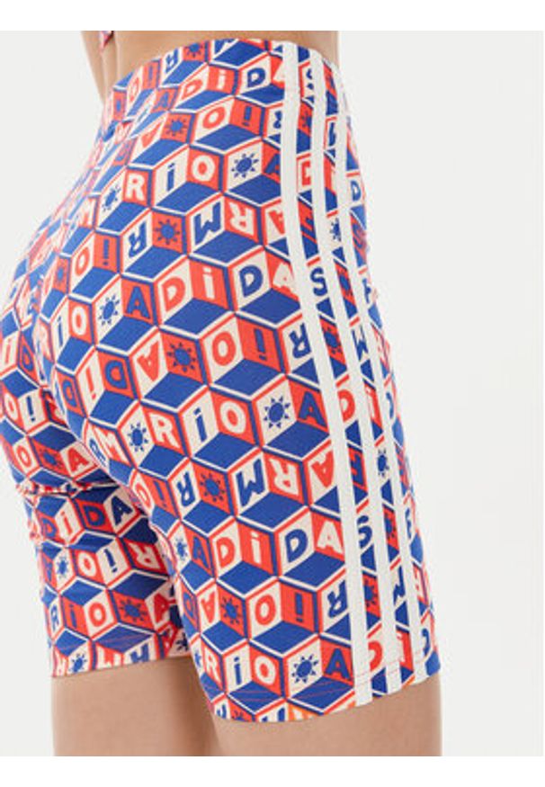 Adidas - adidas Szorty sportowe FARM Rio IQ4487 Kolorowy Slim Fit. Materiał: bawełna. Wzór: kolorowy