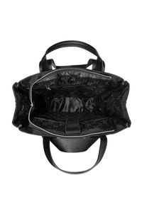 Ochnik - Czarna torebka - plecak. Kolor: czarny. Materiał: skórzane. Rodzaj torebki: na ramię