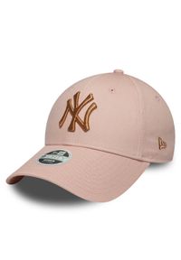 New Era Czapka z daszkiem New York Yankees Metallic 9FORTY 60667375 Różowy. Kolor: różowy. Materiał: materiał, bawełna