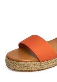 DeeZee Espadryle QS276-1 Pomarańczowy. Kolor: pomarańczowy. Materiał: syntetyk, materiał