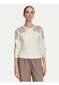 Liu Jo Sport Sweter TF6094 MS49I Kremowy Regular Fit. Kolor: kremowy. Materiał: wiskoza. Styl: sportowy #1