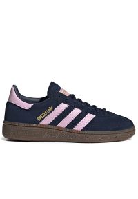Adidas - Buty młodzieżowe adidas Handball Spezial J JI2903 - granatowe. Okazja: na co dzień. Zapięcie: sznurówki. Kolor: niebieski. Materiał: zamsz, guma, skóra. Szerokość cholewki: normalna. Sport: piłka ręczna #1