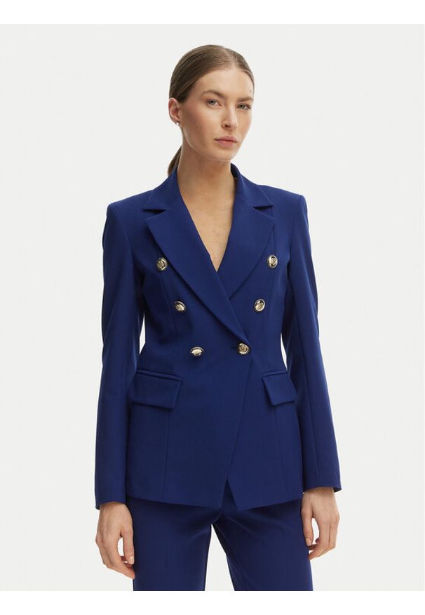 Maryley Marynarka 26EB139/43FR Granatowy Regular Fit. Kolor: niebieski. Materiał: syntetyk