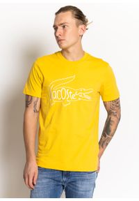 Koszulka męska Lacoste (TH0051F-HDW). Typ kołnierza: polo. Kolor: żółty. Materiał: dzianina. Długość: krótkie. Sezon: lato. Sport: bieganie #4