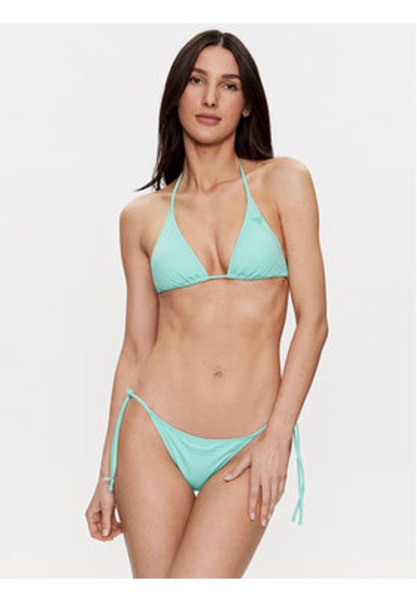 Guess Dół od bikini E02O21 LY00K Turkusowy. Kolor: turkusowy. Materiał: syntetyk