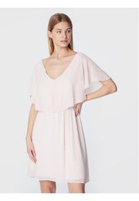 NAF NAF Sukienka koktajlowa Lazale DNR3Z Różowy Regular Fit. Kolor: różowy. Materiał: syntetyk. Styl: wizytowy