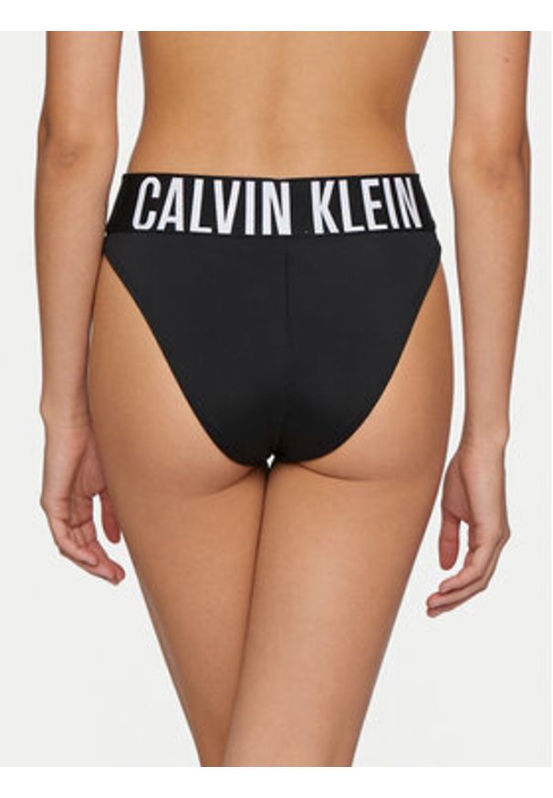 Calvin Klein Swimwear Dół od bikini LV00Q61189 Czarny. Kolor: czarny. Materiał: syntetyk