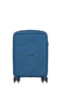 Ochnik - Komplet walizek na kółkach 19"/24"/28" WALPP-0021-61(W24). Kolor: niebieski. Materiał: materiał, poliester, guma #6