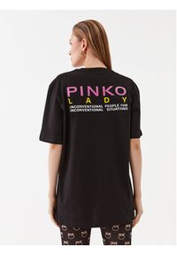 Pinko T-Shirt 101704 A13K Czarny Relaxed Fit. Kolor: czarny. Materiał: bawełna #3