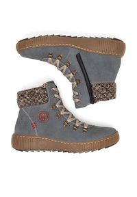 Rieker Trzewiki Z6648-14 Niebieski. Kolor: niebieski. Materiał: materiał #2