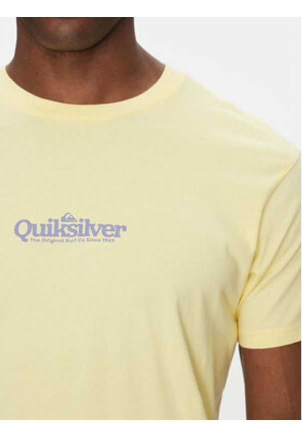 Quiksilver T-Shirt EQYZT08062 Żółty Regular Fit. Kolor: żółty. Materiał: bawełna