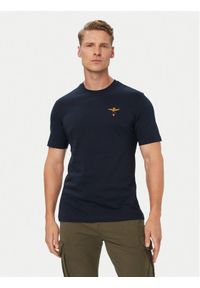 Aeronautica Militare T-Shirt 262TS1580UJ00372 Granatowy Regular Fit. Kolor: niebieski. Materiał: bawełna #1