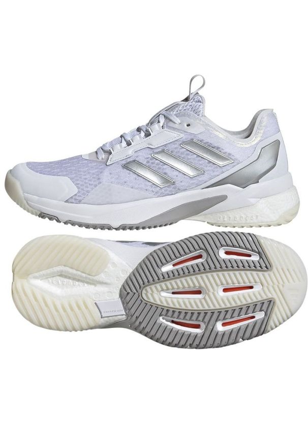 Adidas - Buty adidas Crazyflight 5 IG1612 białe. Kolor: biały. Materiał: materiał. Szerokość cholewki: normalna. Sport: siatkówka