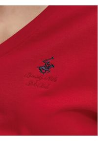 Beverly Hills Polo Club T-Shirt P-SS26W-TS516518 Czerwony Regular Fit. Typ kołnierza: polo. Kolor: czerwony. Materiał: bawełna #2