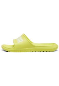 Klapki Puma Divecat V2 Lite Slide Flip Flops. Kolor: wielokolorowy, biały, żółty, zielony. Materiał: guma, materiał, syntetyk. Styl: sportowy #1