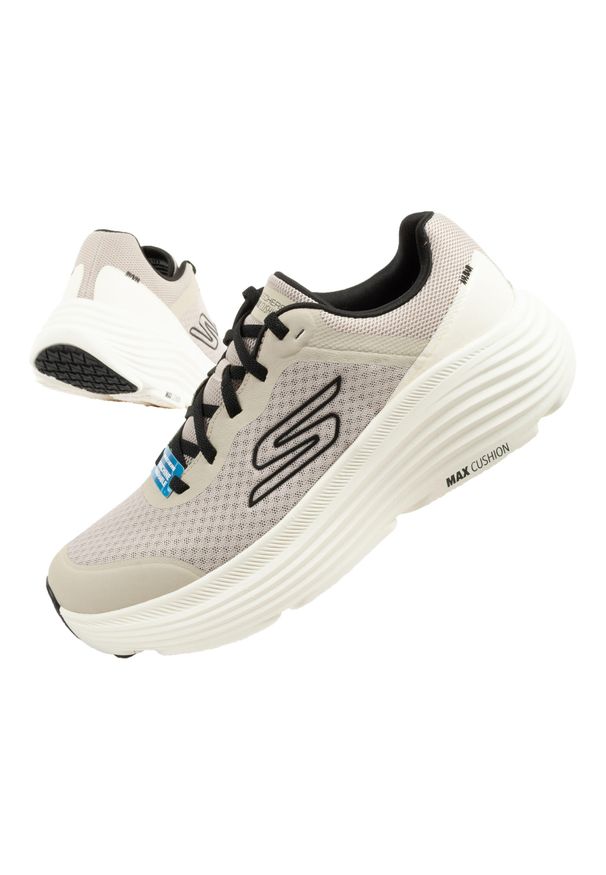 skechers - Buty sportowe męskie Skechers Max Cushioning Endeavour. Kolor: czarny, biały, wielokolorowy, beżowy. Materiał: materiał. Szerokość cholewki: normalna