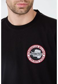 Aeronautica Militare - AERONAUTICA MILITARE Czarny męski bawełniany t-shirt, Rozmiar 3XL. Kolor: czarny. Materiał: bawełna #6