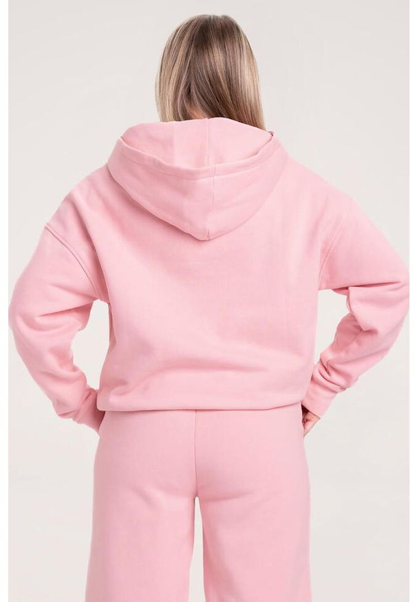GYM GLAMOUR - Bluza fitness damska Gym Glamour college. Kolor: różowy. Sport: fitness