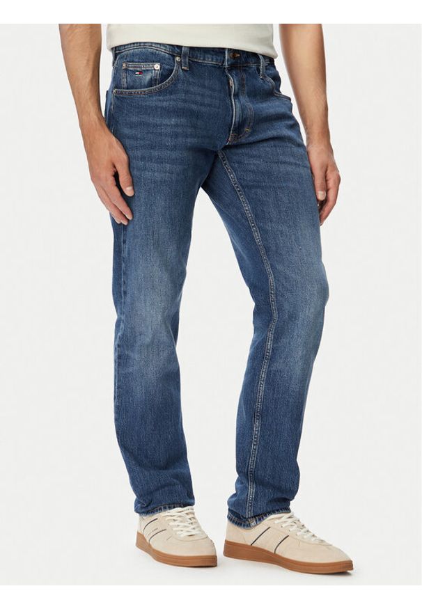 Tommy Jeans Jeansy Scanton DM0DM23655 Granatowy Slim Fit. Kolor: niebieski