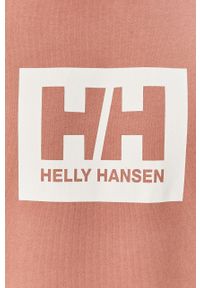 Helly Hansen Bluza bawełniana kolor różowy z kapturem z nadrukiem. Okazja: na co dzień. Typ kołnierza: kaptur. Kolor: różowy. Materiał: bawełna. Wzór: nadruk. Styl: casual