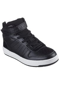 skechers - Buty sportowe dla dzieci Skechers Smooth Street Vorrez. Okazja: na co dzień. Kolor: czarny. Materiał: skóra ekologiczna, materiał #1