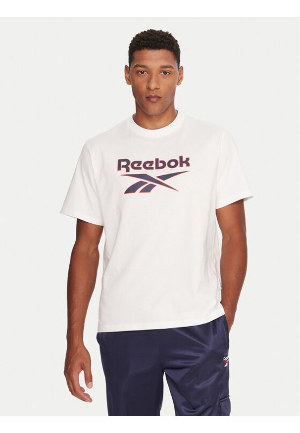 Reebok T-Shirt RK25157CCM Biały Regular Fit. Kolor: biały. Materiał: bawełna