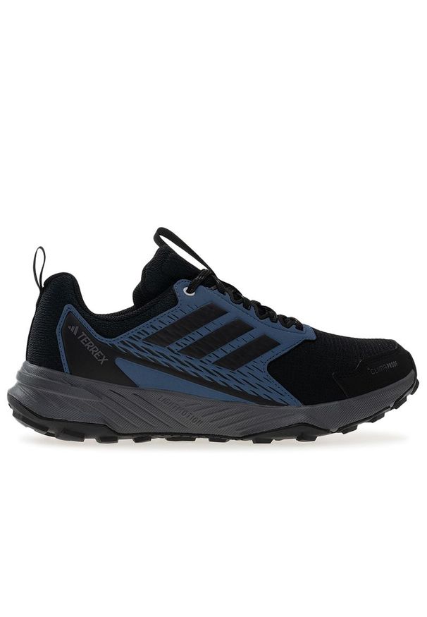Adidas - Buty męskie adidas Terrex Tracefinder 2 Climaproof JR7769 - czarno-niebieskie. Kolor: czarny, niebieski, wielokolorowy. Materiał: syntetyk, materiał. Szerokość cholewki: normalna. Technologia: ClimaProof (Adidas). Model: Adidas Terrex
