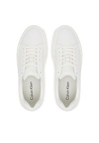 Calvin Klein Sneakersy Chunky Cupsole Laceup Lth Wn YW0YW01947 Biały. Kolor: biały. Materiał: skóra #4