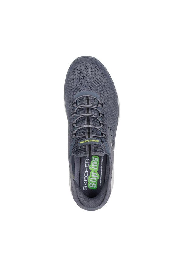 skechers - Męskie SUMMITS HIGH RANGE Slip-On Ciemnoszary. Zapięcie: bez zapięcia. Kolor: szary. Materiał: materiał