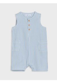 Sinsay - Kombinezon ze strukturalnej dzianiny - kremowy. Kolor: kremowy. Materiał: dzianina #1