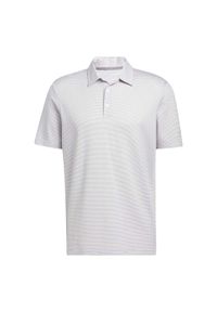 Adidas - Ottoman Stripe Polo Shirt. Typ kołnierza: polo. Kolor: wielokolorowy, szary, biały. Materiał: materiał