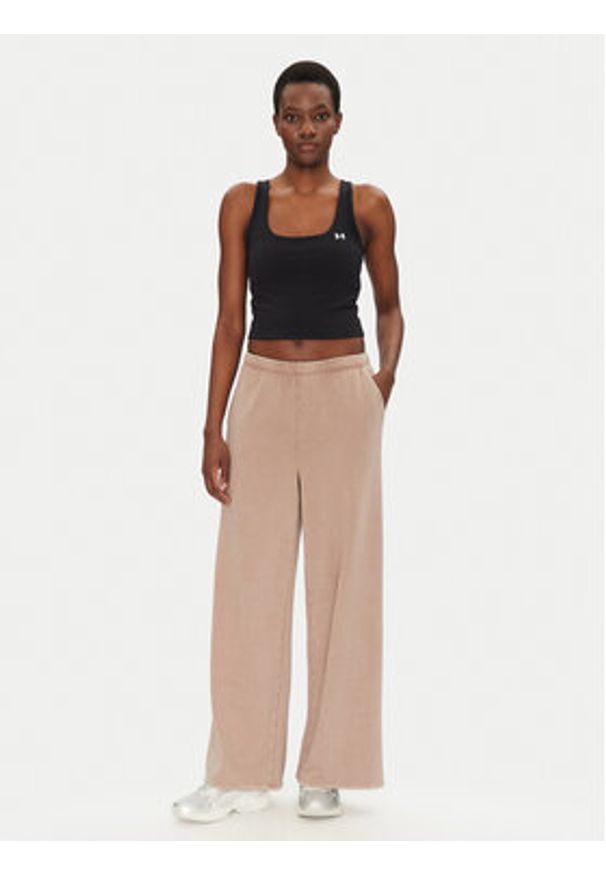 Under Armour Top Motion 6007656 Czarny Slim Fit. Kolor: czarny. Materiał: syntetyk