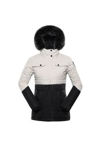 ALPINE PRO - Kurtka uniwersalna damska Alpine Pro LJCB592128. Typ kołnierza: kaptur. Kolor: czarny, szary, wielokolorowy. Materiał: syntetyk. Sport: turystyka piesza #1